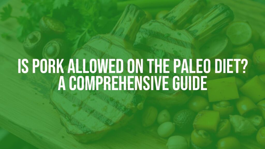 Juicy grilled pork chops with fresh herbs, served alongside roasted vegetables and nuts, rustic wooden table, natural lighting, appetizing and healthy.
