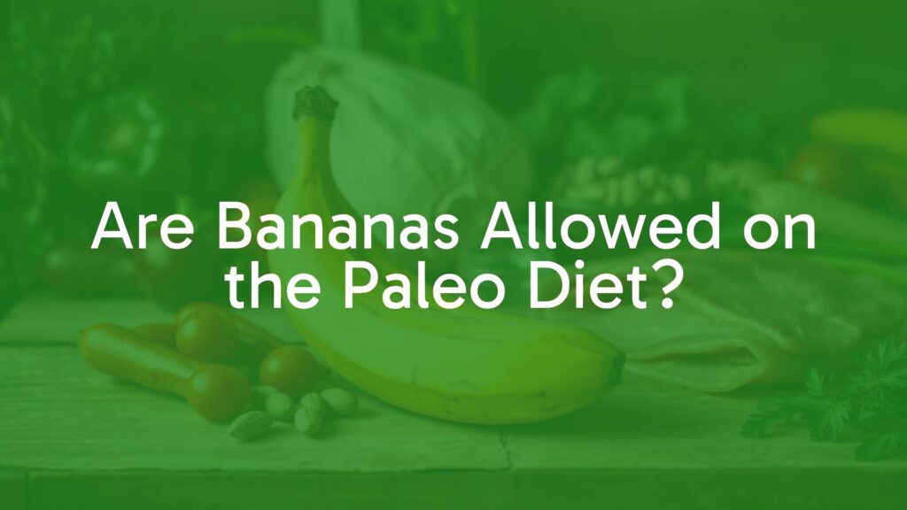 A ripe banana on a rustic wooden table with a backdrop of paleo diet foods like fresh vegetables, nuts, and lean meats, natural lighting, realistic.